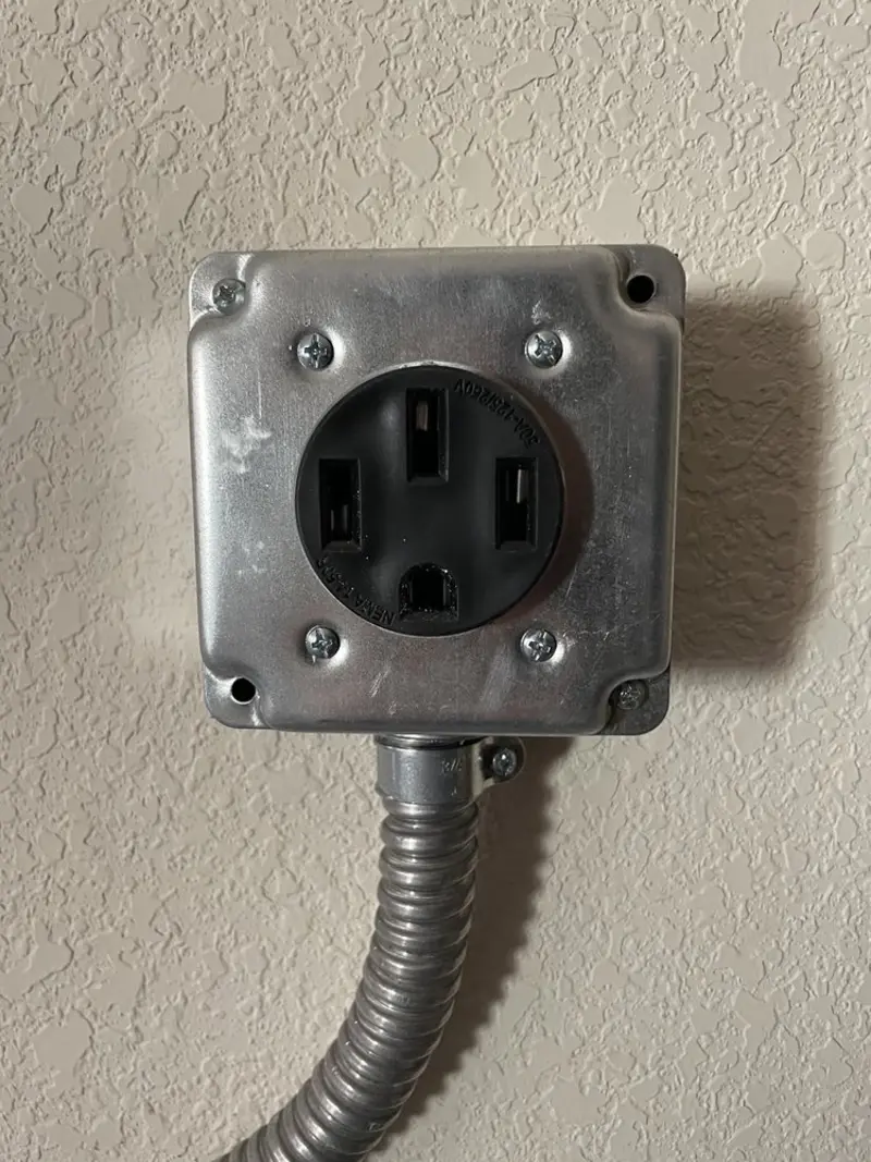 NEMA 14-50 outlet installed for Electrical Panel Upgrade in Hooper